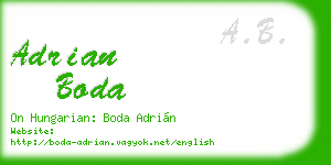 adrian boda business card